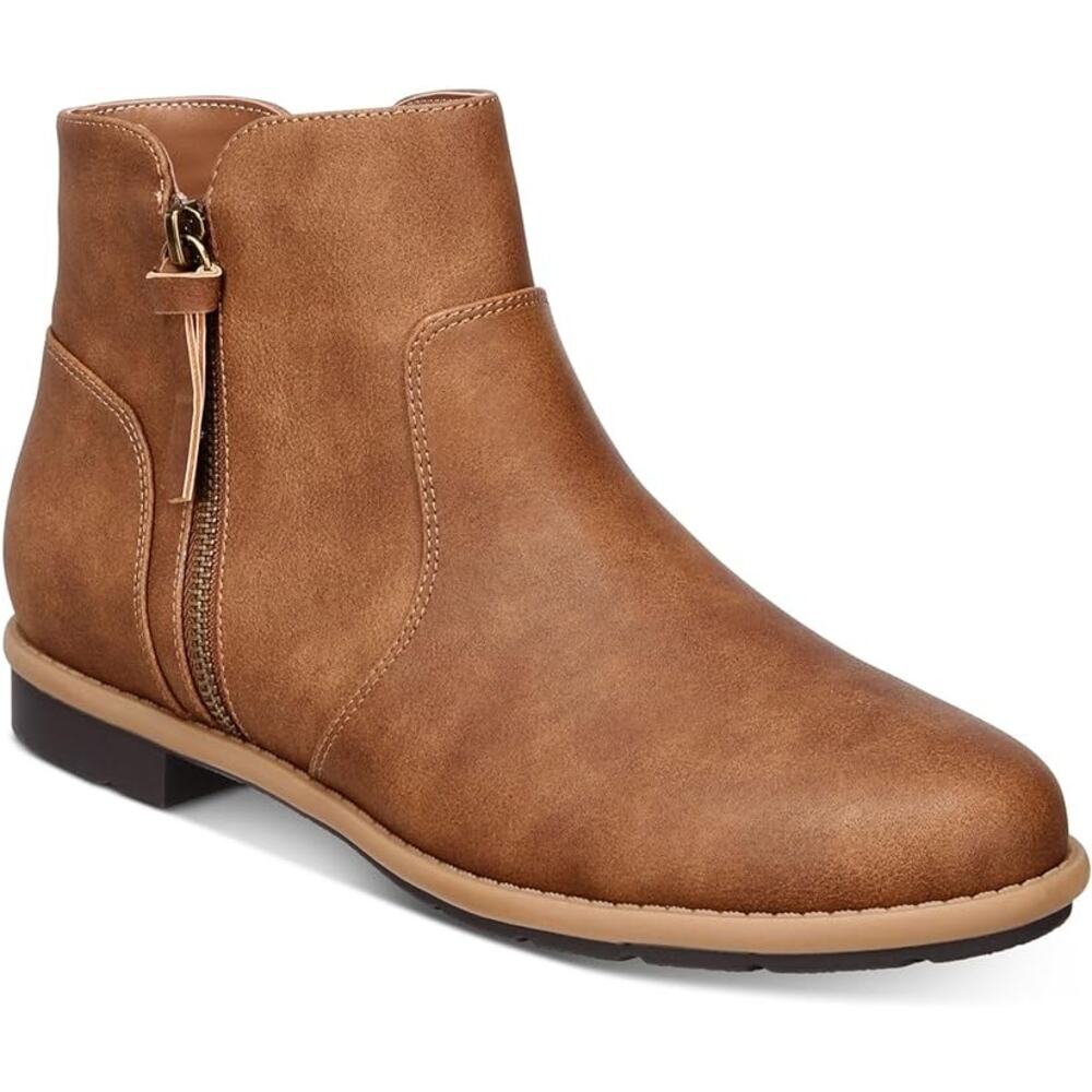NIB Style & Co Oaklynn Brown Booties Women's Size 11 M Zippers Boots All Season